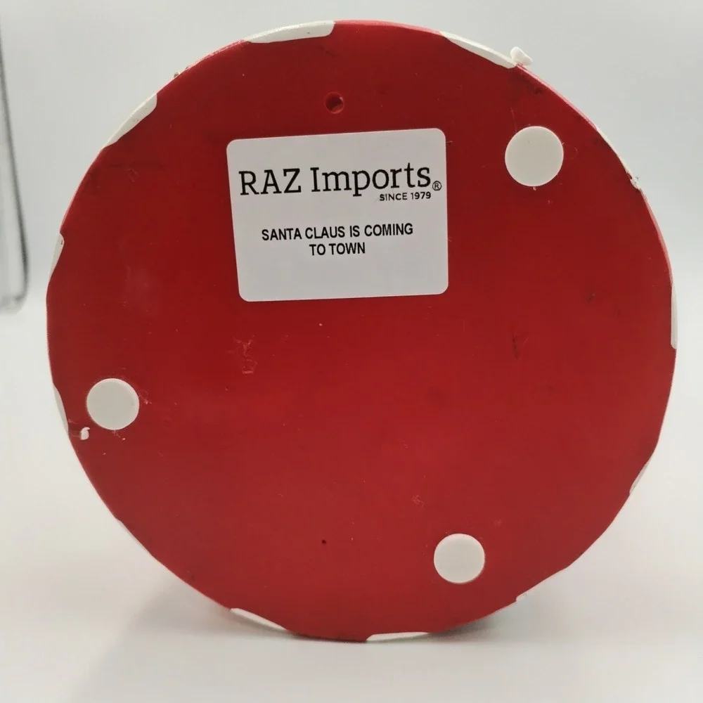 Raz Imports Animated Musical Santa's Sleigh Carousel 8.5 Santa Is Coming To Town